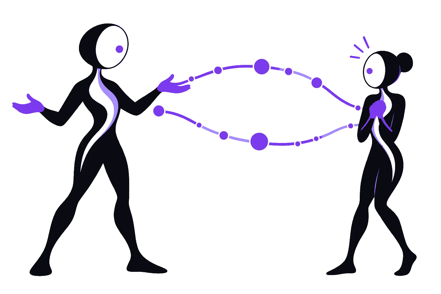 A vendor-neutral AI agent exchanging message pulses with a person through a Bot Number