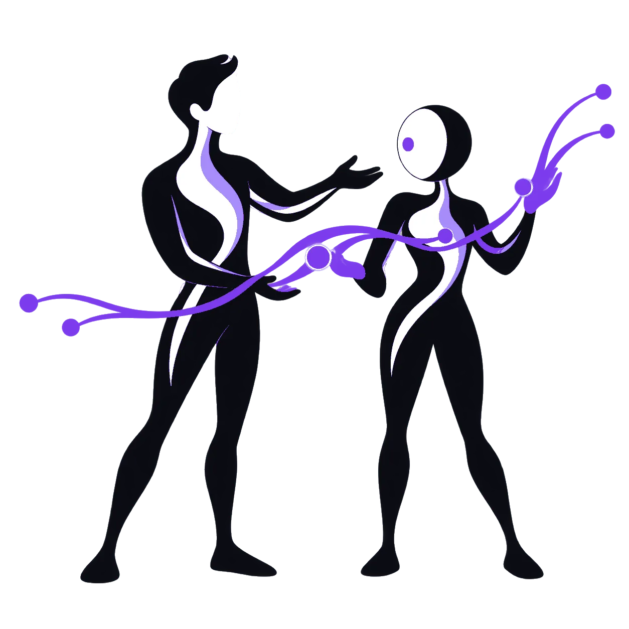 A business owner and Ava guiding one free signal together